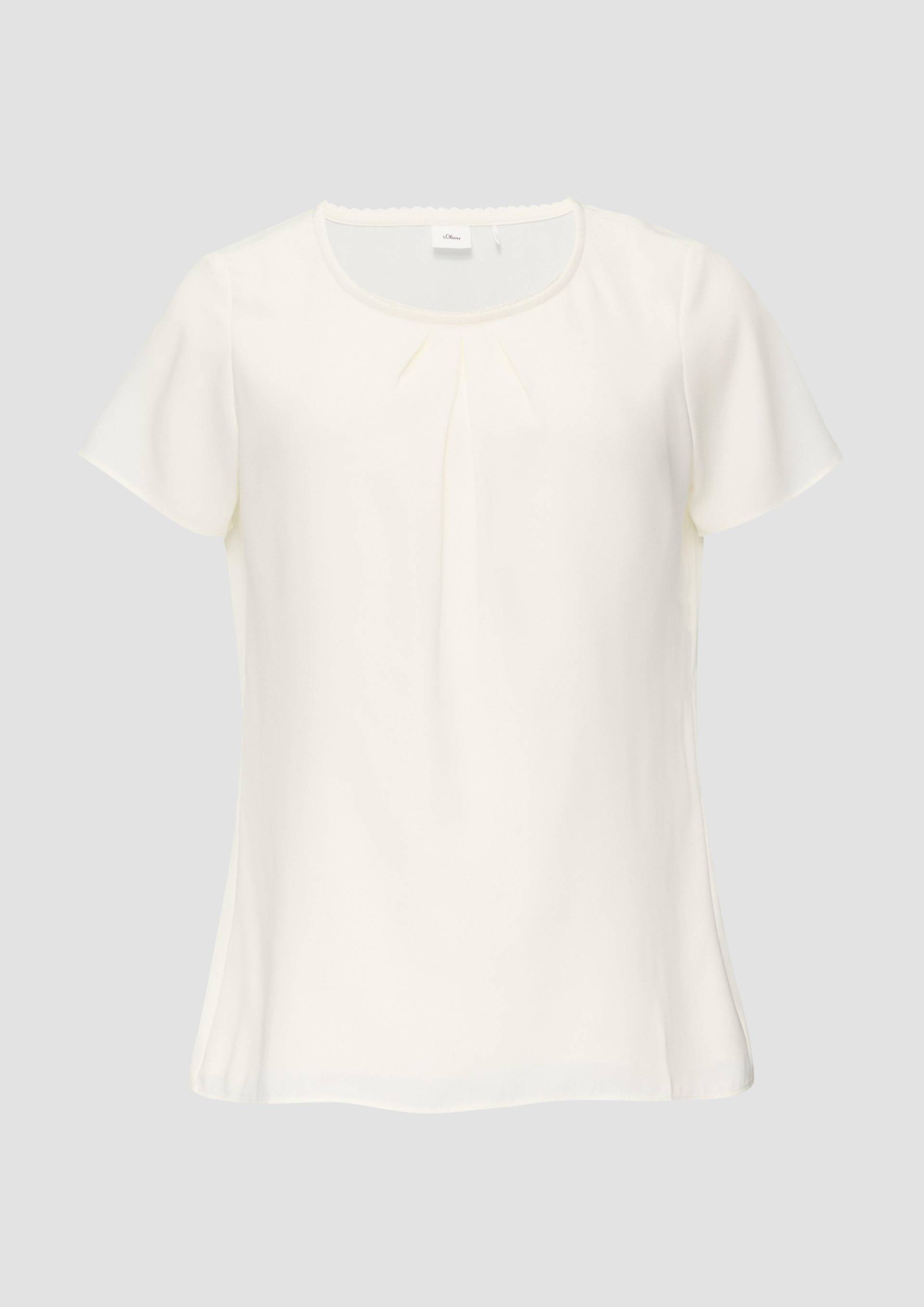 s.Oliver - Bluse mit Schmuckkante, Damen, creme von s.Oliver