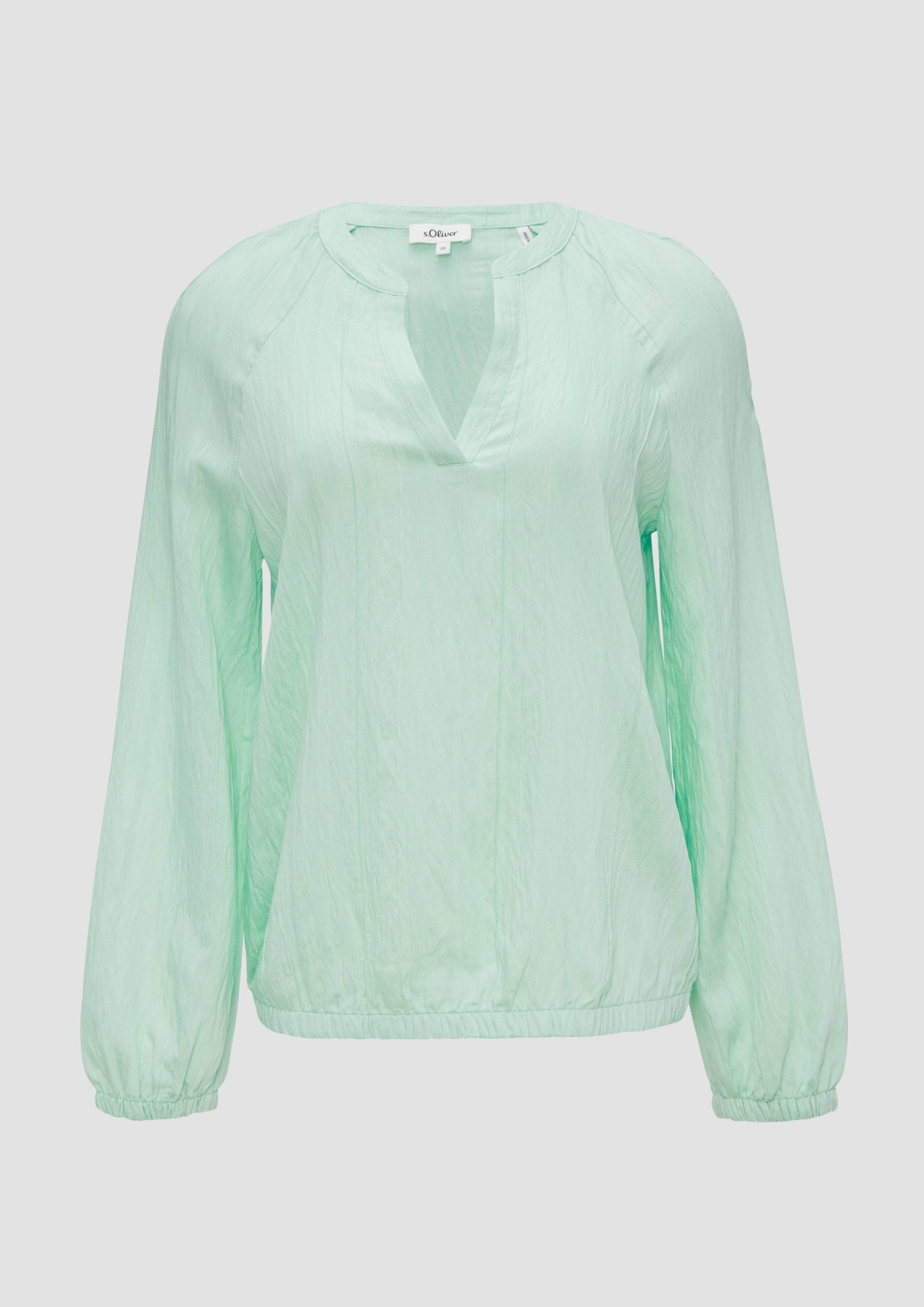 s.Oliver - Bluse mit Strukturstreifen, Damen, grün von s.Oliver