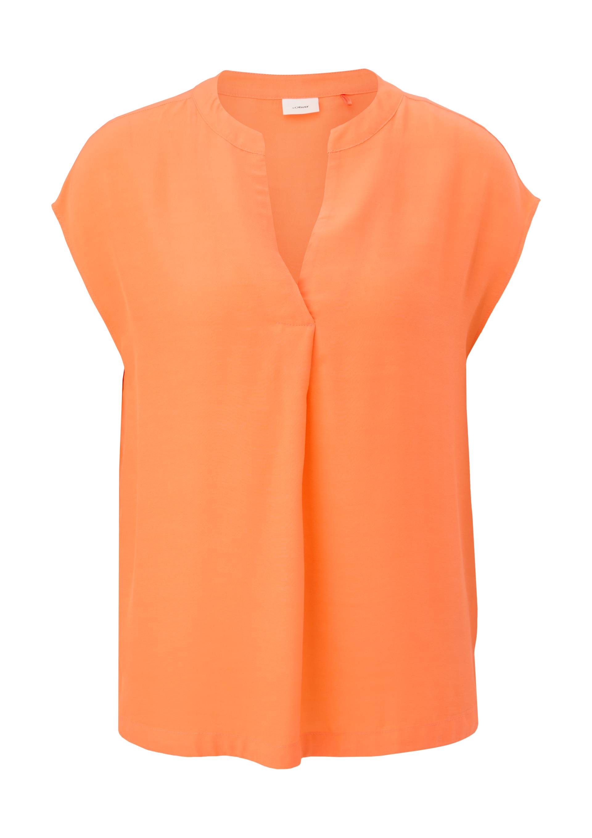 s.Oliver - Bluse mit Tunika-Ausschnitt, Damen, Orange von s.Oliver