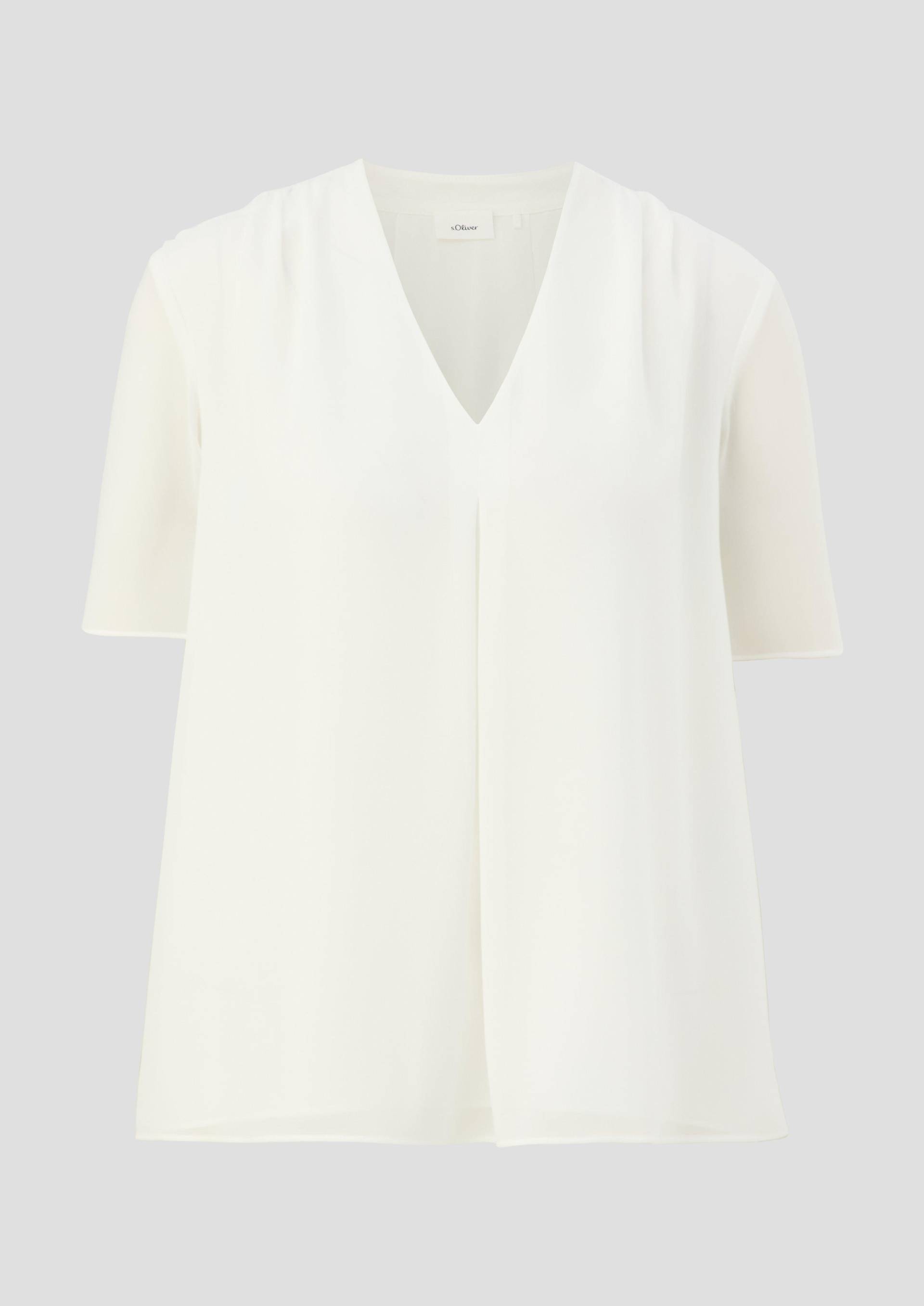 s.Oliver - Bluse mit V-Ausschnitt, Damen, creme von s.Oliver