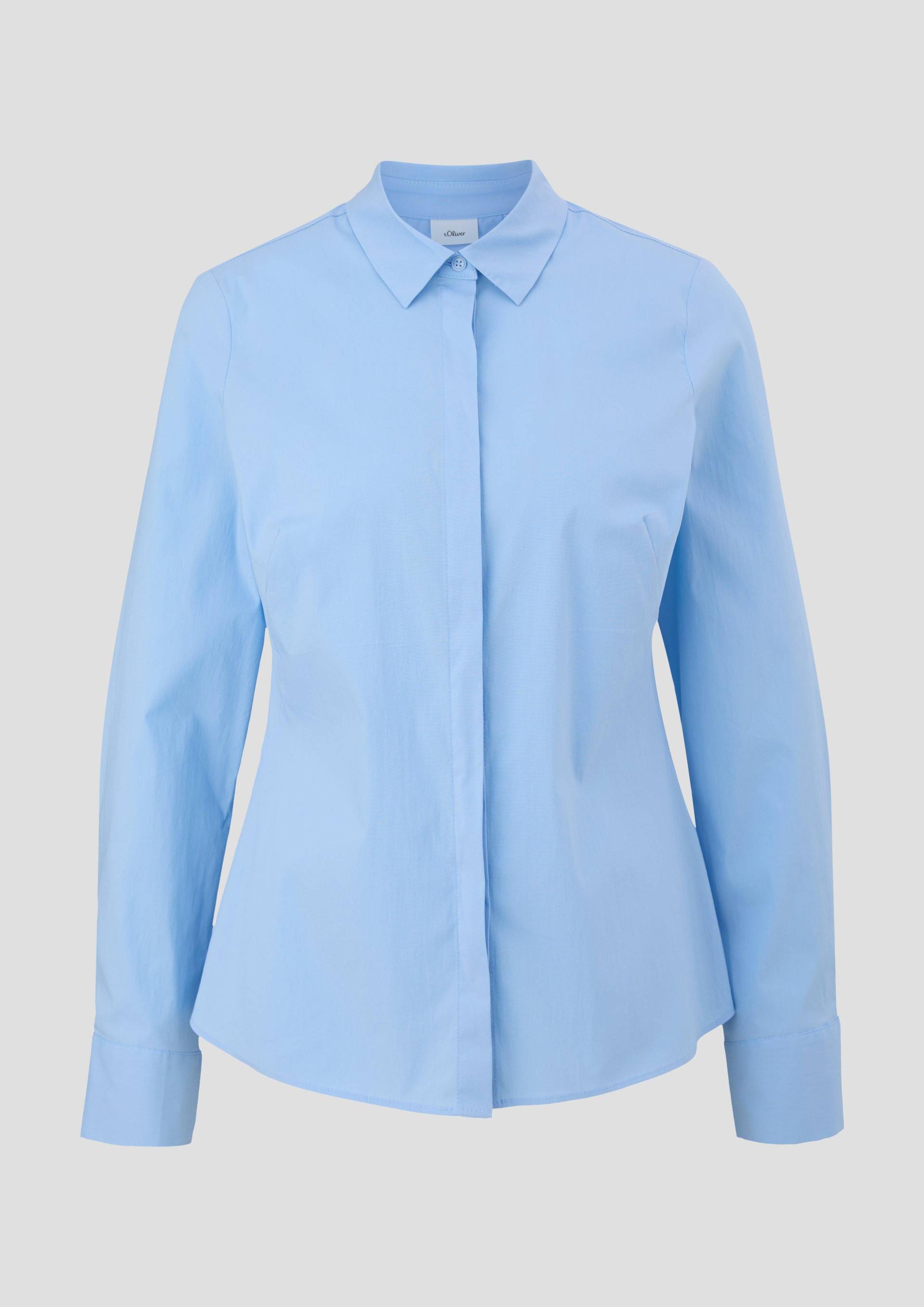 s.Oliver - Bluse mit Ziernähten, Damen, blau von s.Oliver