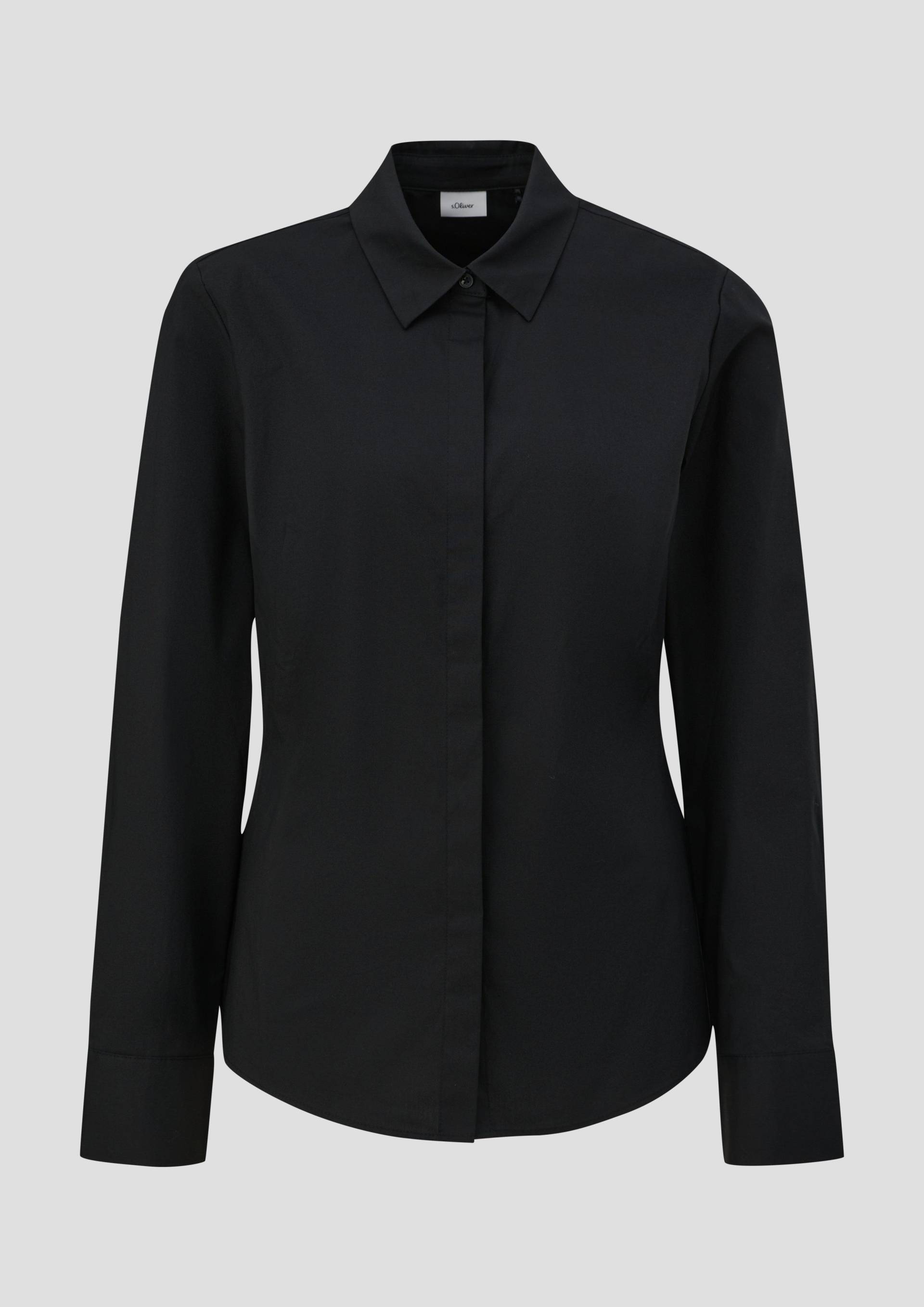 s.Oliver - Bluse mit Ziernähten, Damen, schwarz von s.Oliver