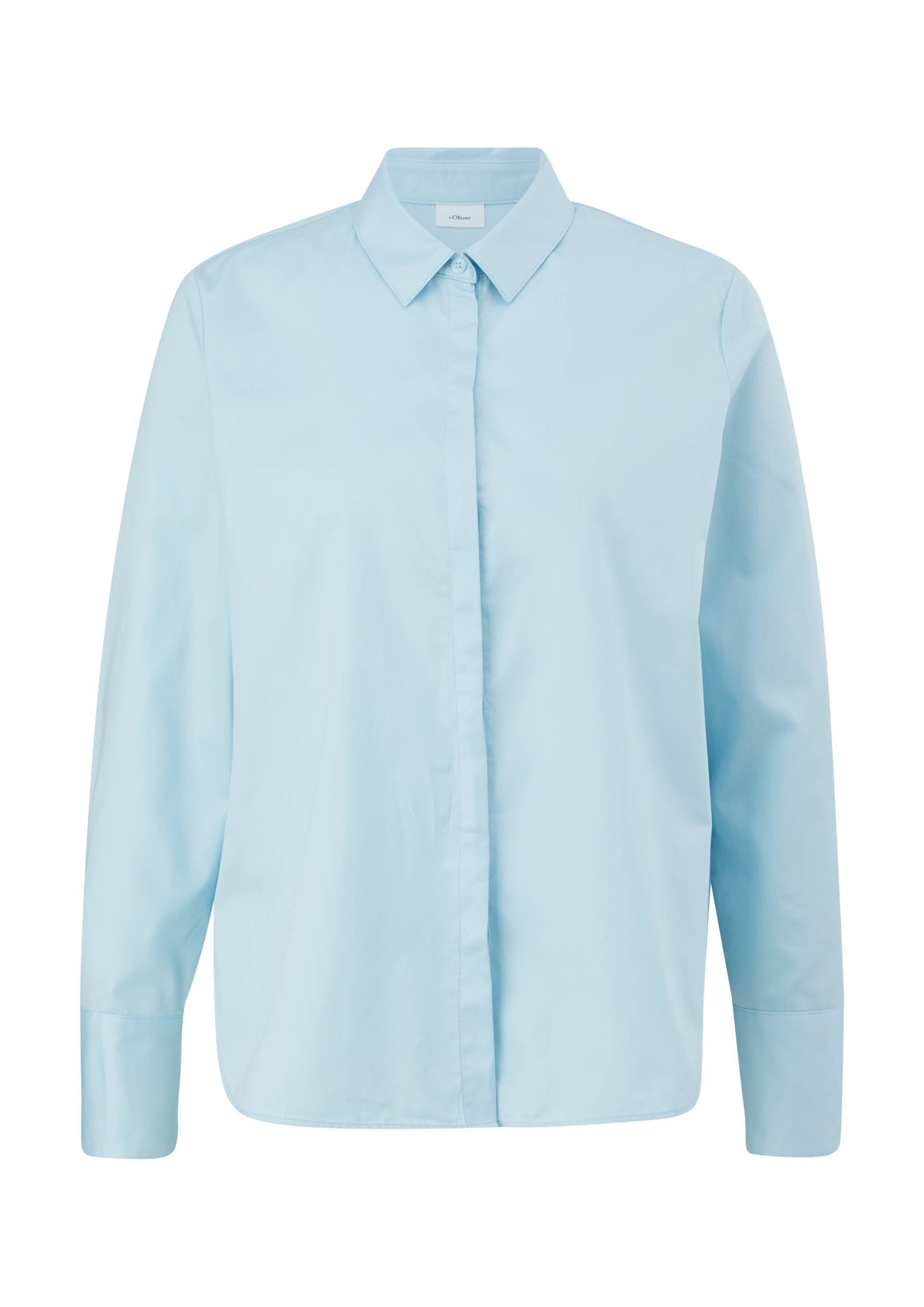 s.Oliver - Bluse mit verdeckter Knopfleiste, Damen, blau von s.Oliver