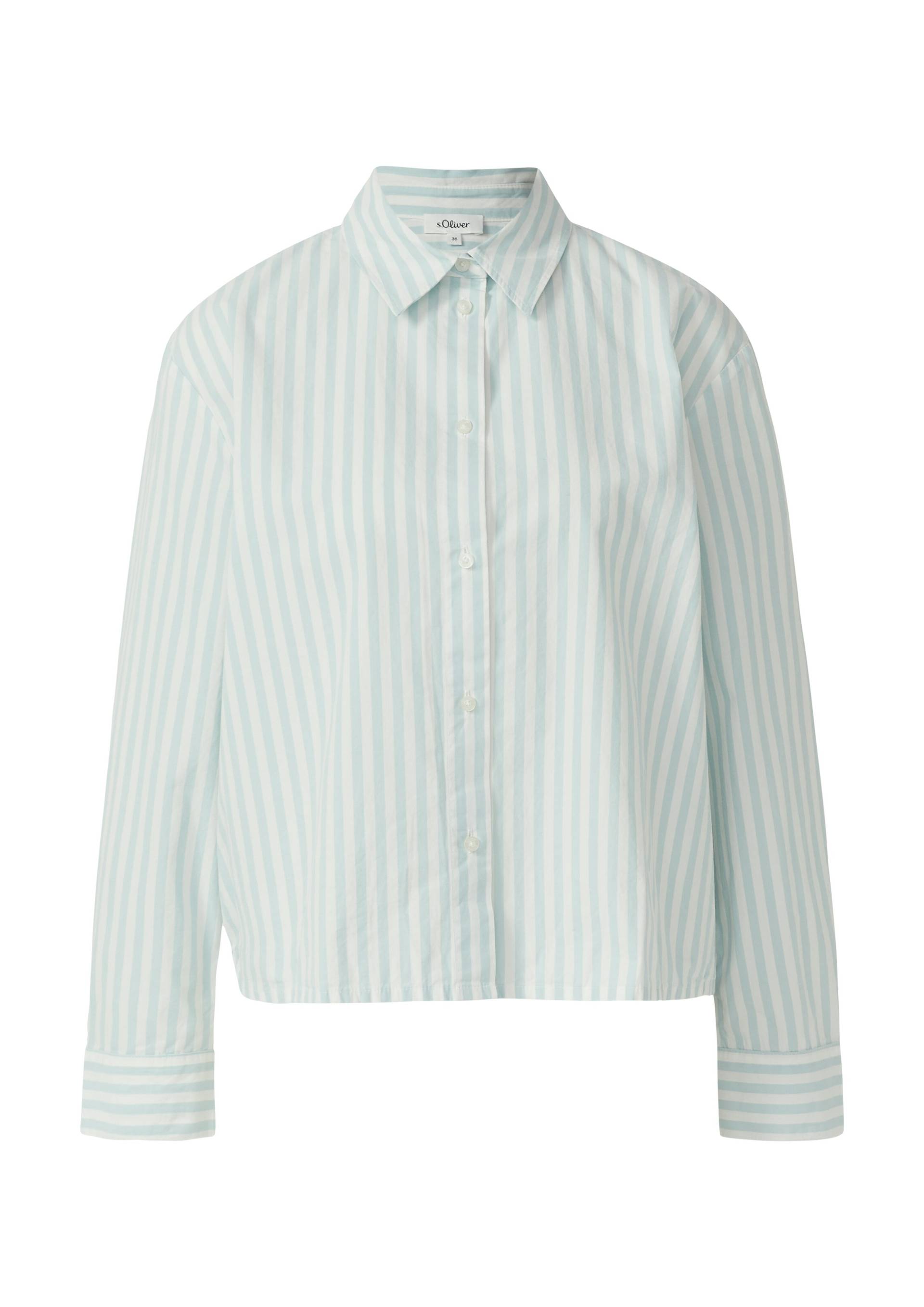 s.Oliver - Bluse weiß|türkis - Gr. - 40 von s.Oliver