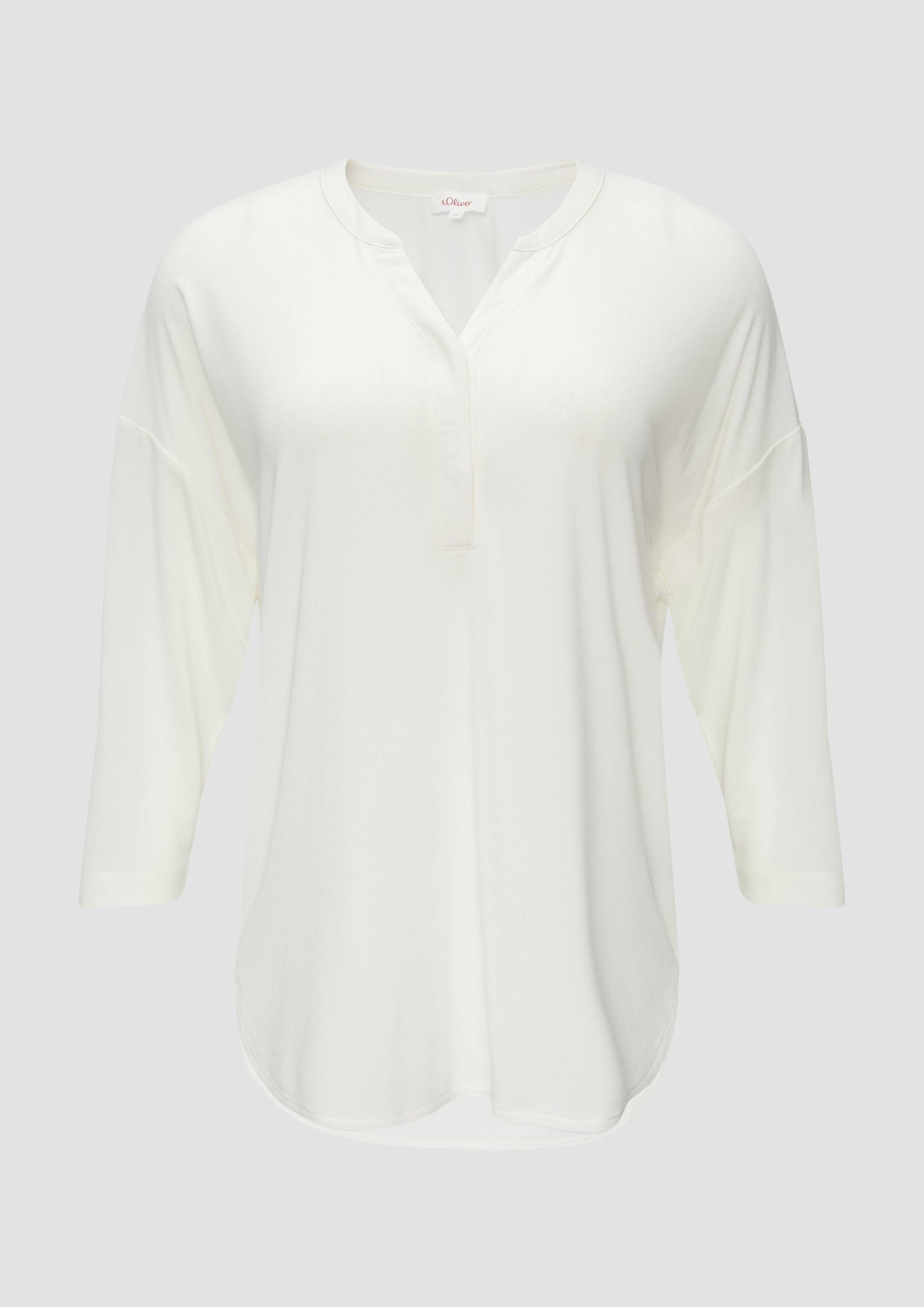 s.Oliver - Blusenshirt aus fließendem Modalmix, Damen, creme von s.Oliver