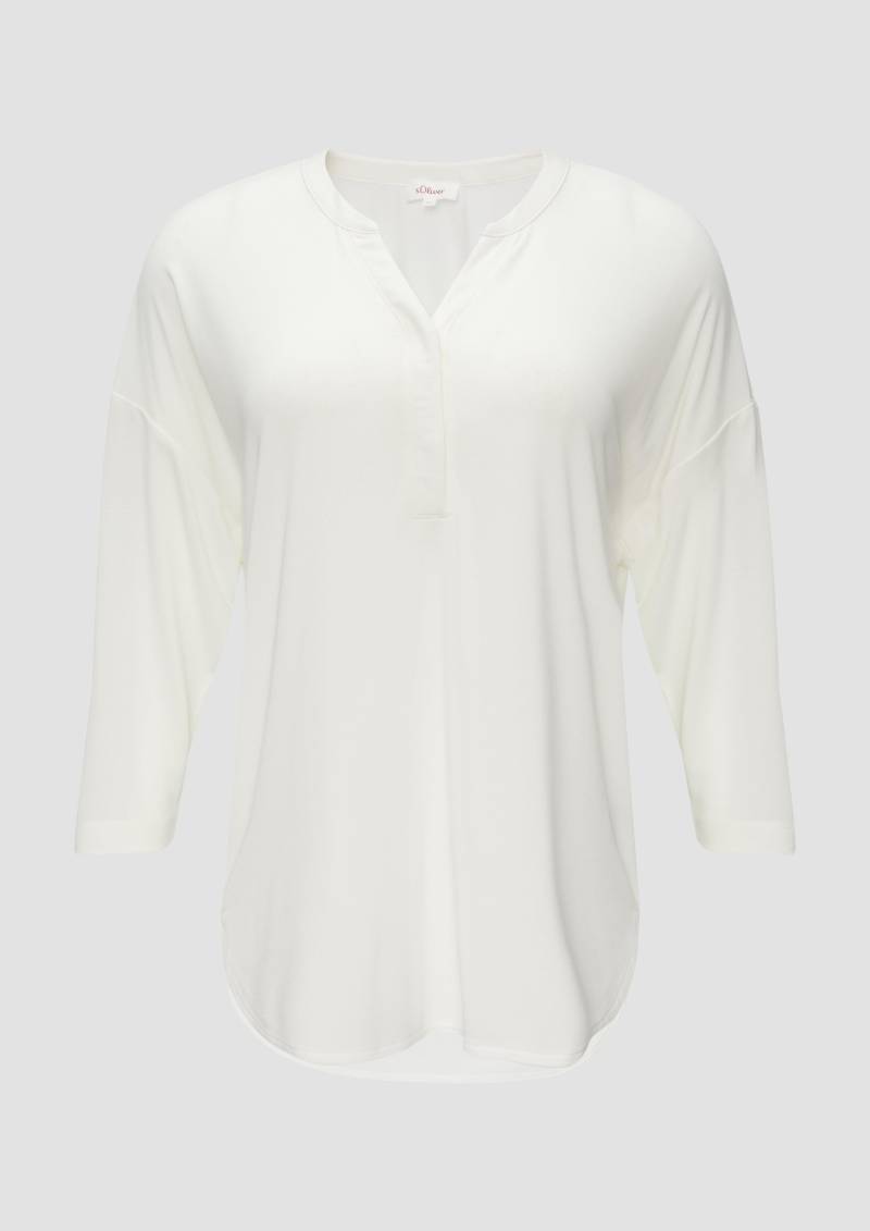 s.Oliver - Blusenshirt aus fließendem Modalmix, Damen, creme von s.Oliver