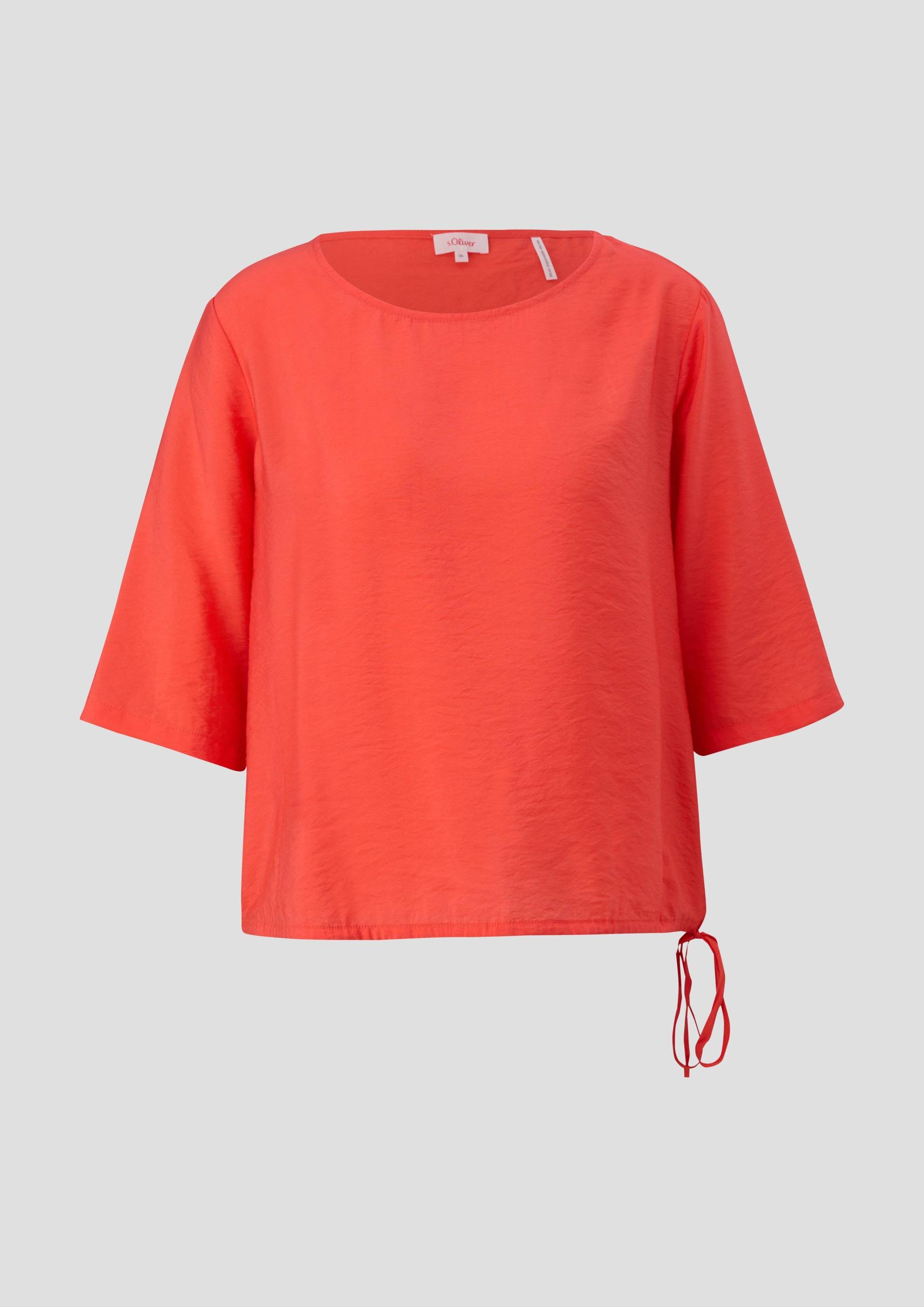 s.Oliver - Blusenshirt im O-Shape, Damen, Orange von s.Oliver