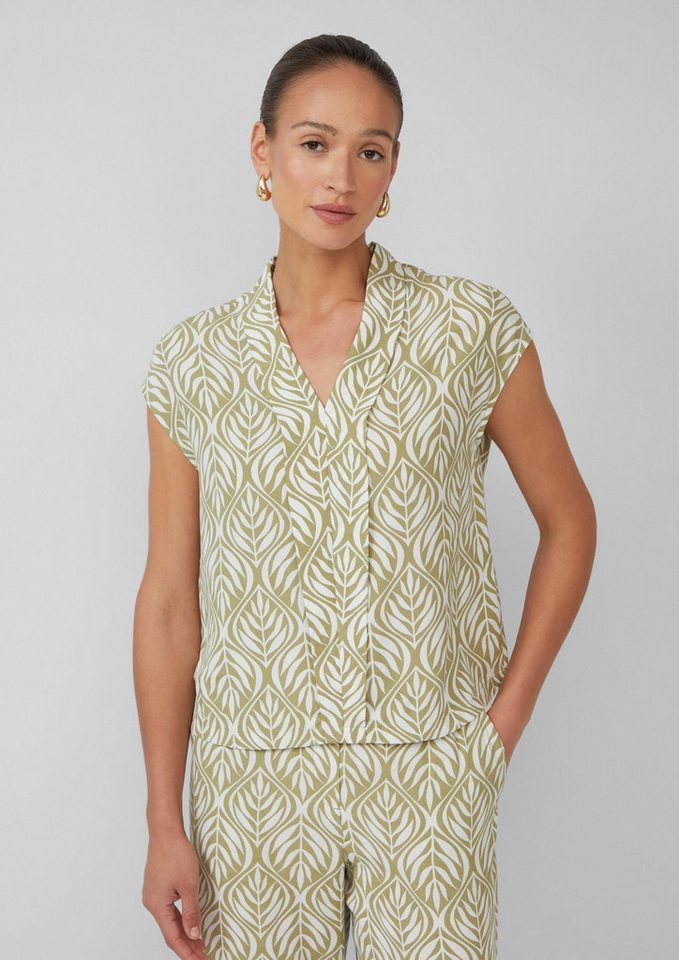 s.Oliver Blusentop Bluse Ärmellose Bluse mit All-over-Print von s.Oliver