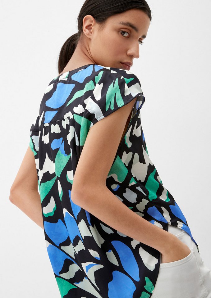 s.Oliver Blusentop Bluse Satinbluse mit Allover-Muster von s.Oliver