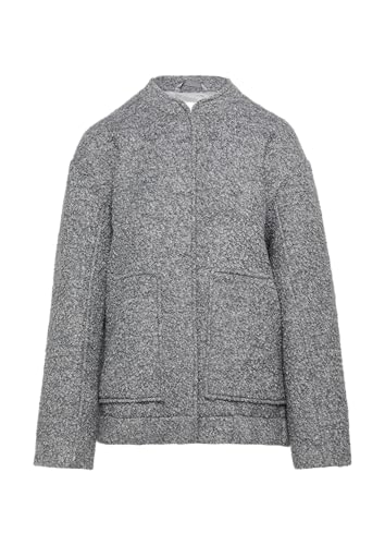 s.Oliver Bouclé-Bomberjacke aus Wollmix Graphit XS von s.Oliver