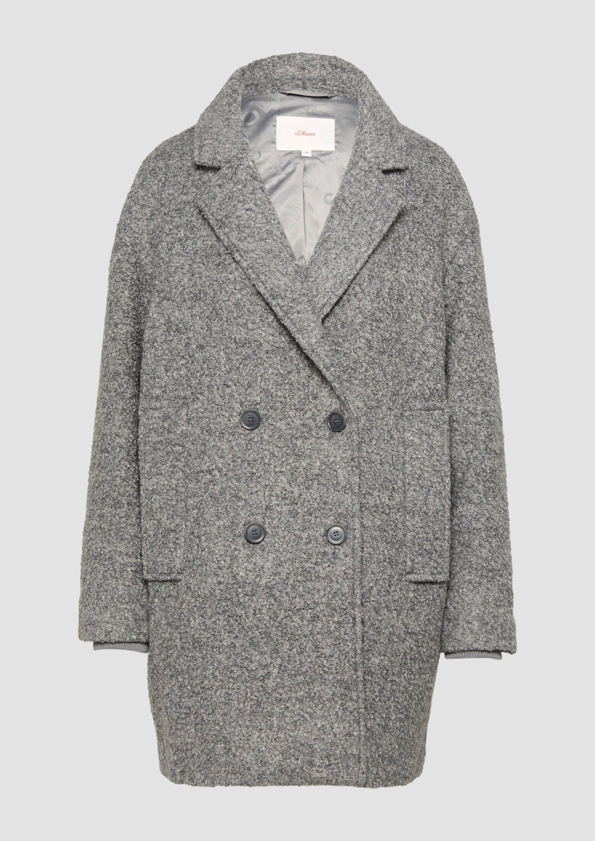 s.Oliver - Bouclé-Mantel im Relaxed Fit, Damen, grau s.Oliver - Bouclé-Mantel im Relaxed Fit, Damen, grau von s.Oliver
