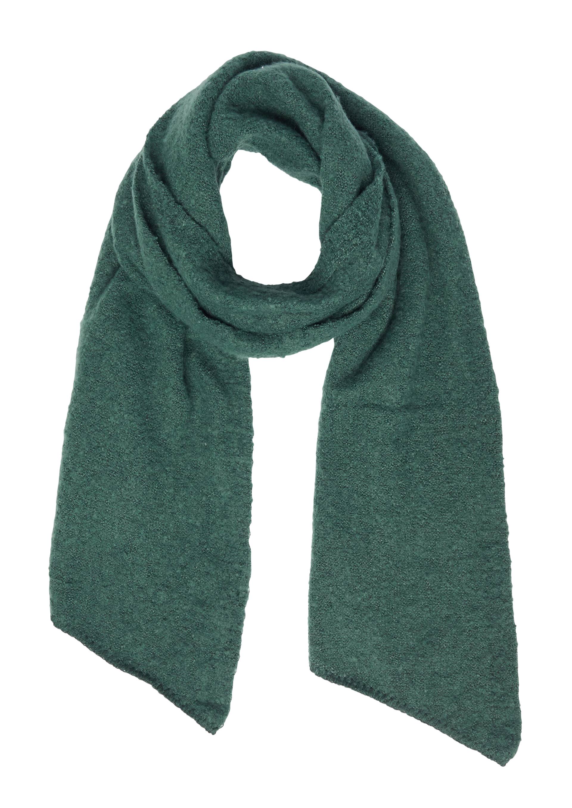 s.Oliver - Bouclé-Schal mit abgeschrägten Enden, Damen, Blau von s.Oliver