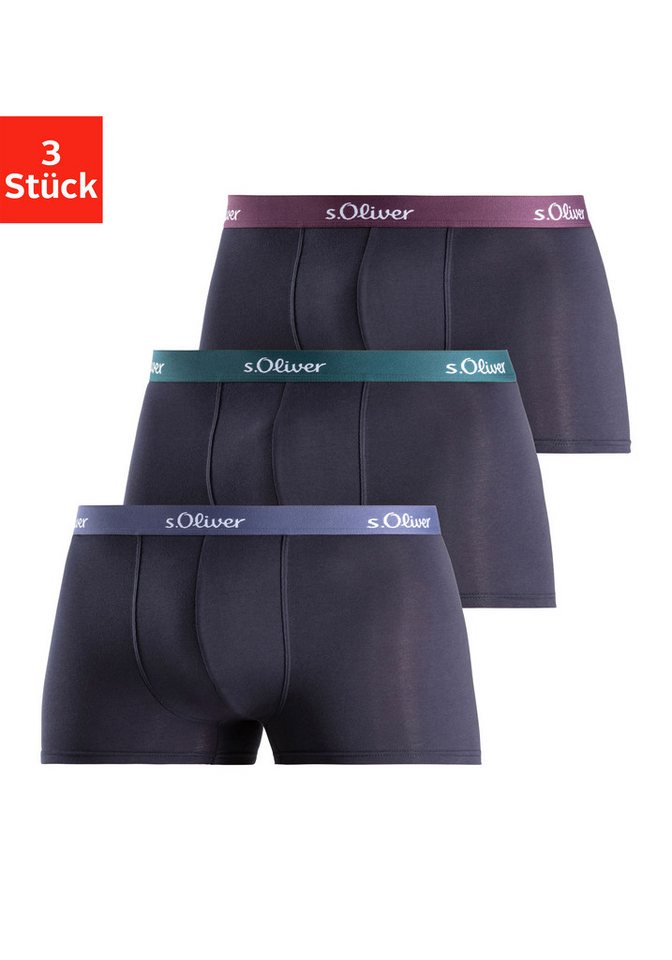 s.Oliver Boxer Boxershorts für Herren (3-St), klassisches Basic für jeden Kleiderschrank von s.Oliver