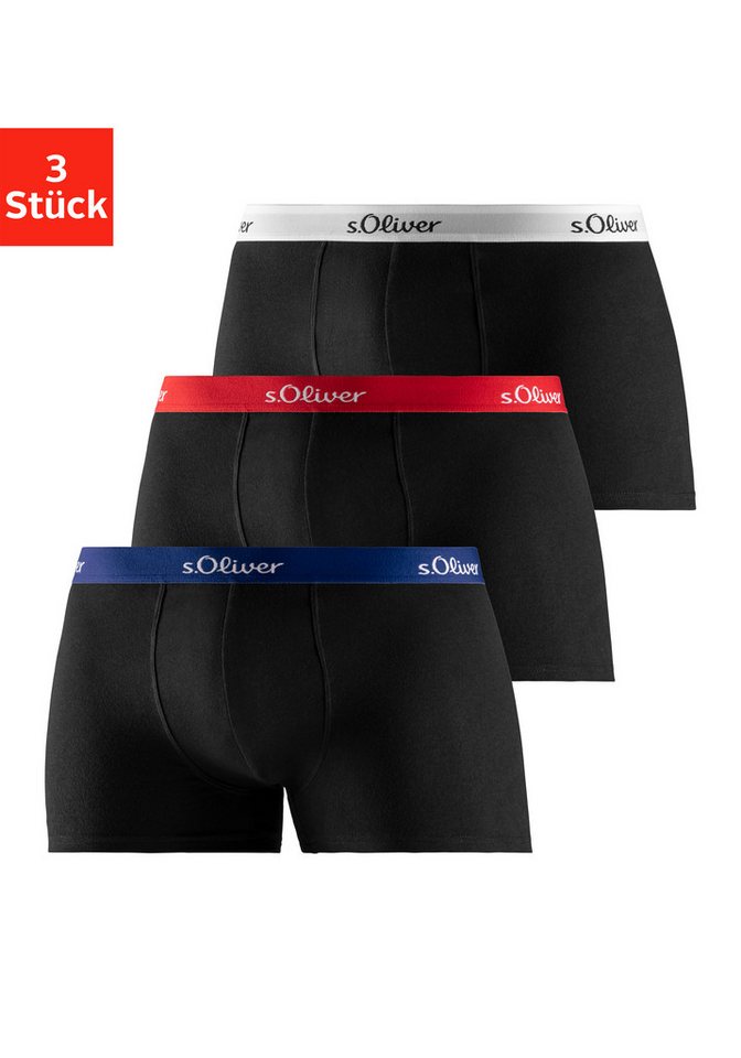 s.Oliver Boxer Boxershorts für Herren (3-St), klassisches Basic für jeden Kleiderschrank von s.Oliver