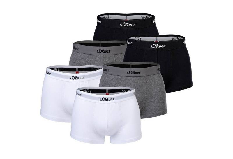 s.Oliver Boxer Herren Boxershorts, 6er Pack - Trunks, Hipsters von s.Oliver