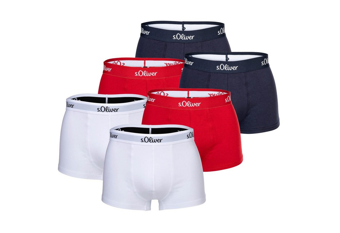 s.Oliver Boxer Herren Boxershorts, 6er Pack - Trunks, Hipsters von s.Oliver