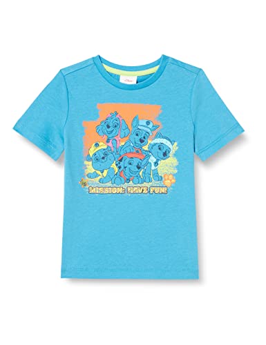 s.Oliver Boy's 2127481 T-Shirt, Kurzarm, Blue Green, 116/122 von s.Oliver