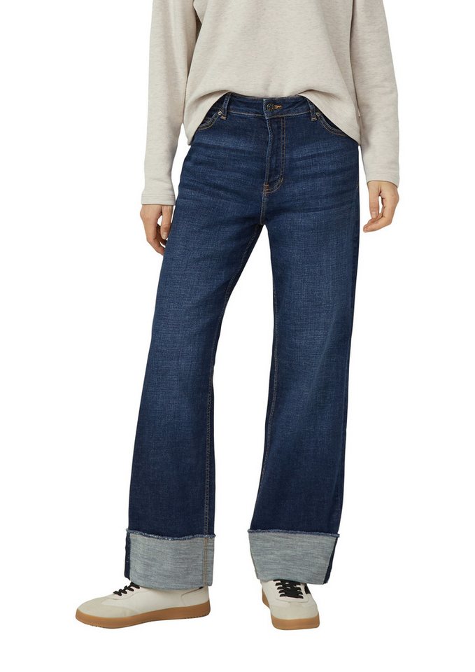 s.Oliver Boyfriend-Jeans Beth Turn Up mit authentischer Waschung, Relaxed Fit von s.Oliver