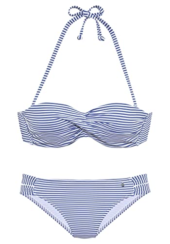 s.Oliver Bügel-Bandeau-Bikini hellblau-weiß, 40 / C von s.Oliver