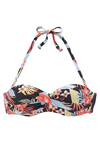 s.Oliver Damen Suki-14 Bikini, Blumendruck Schwarz, 40 / C EU von s.Oliver