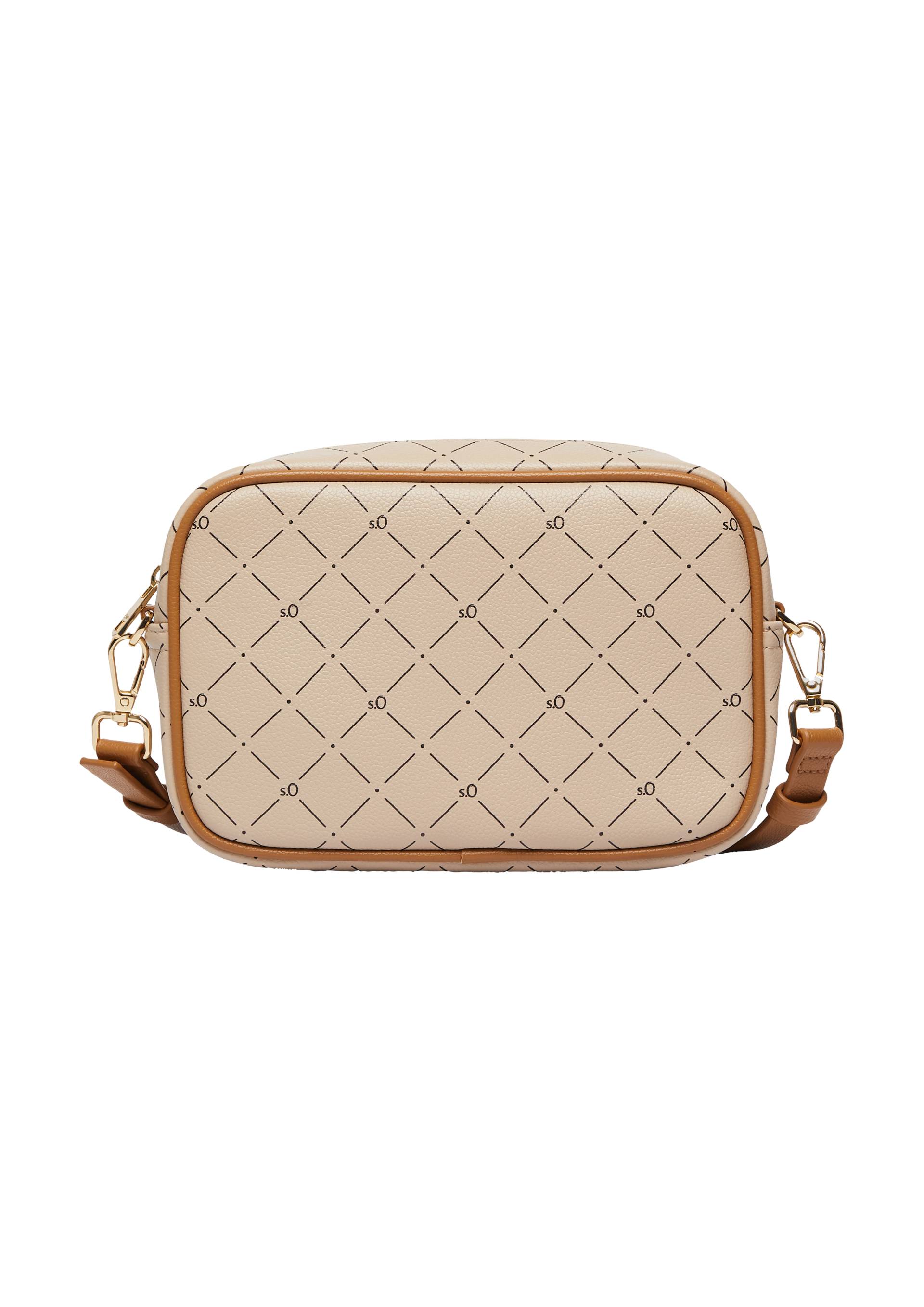 s.Oliver - Camera-Bag mit Logo-Print, Damen, Beige von s.Oliver