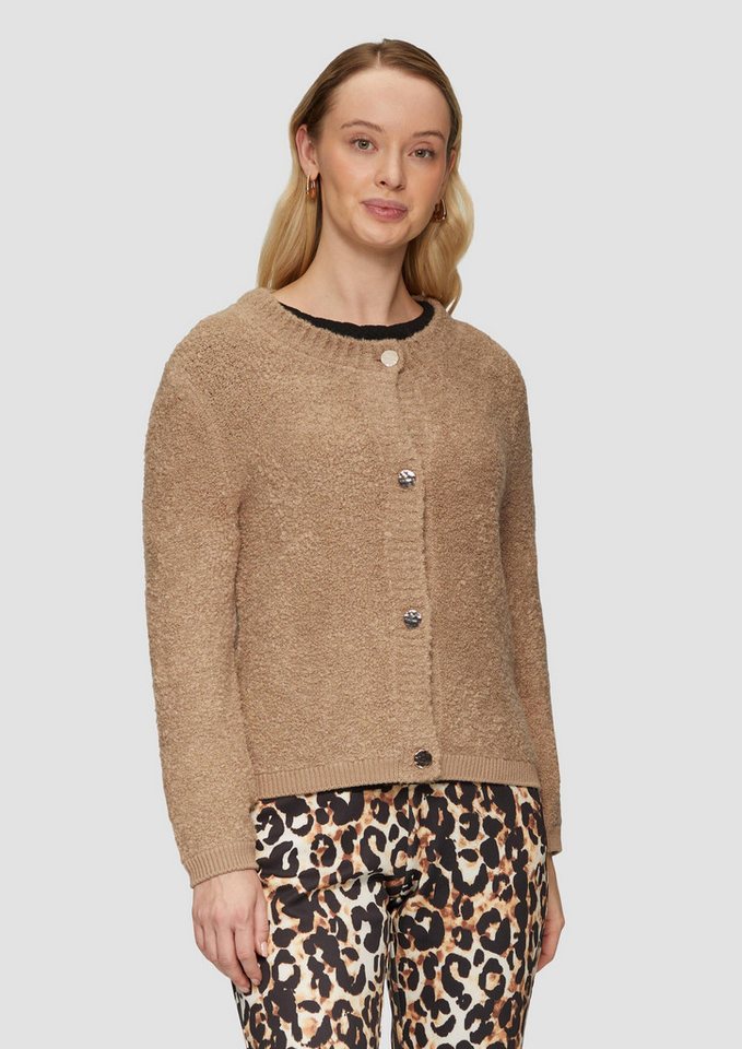 s.Oliver Cardigan Strickjacke Strickjacke aus Bouclé im Wollmix von s.Oliver