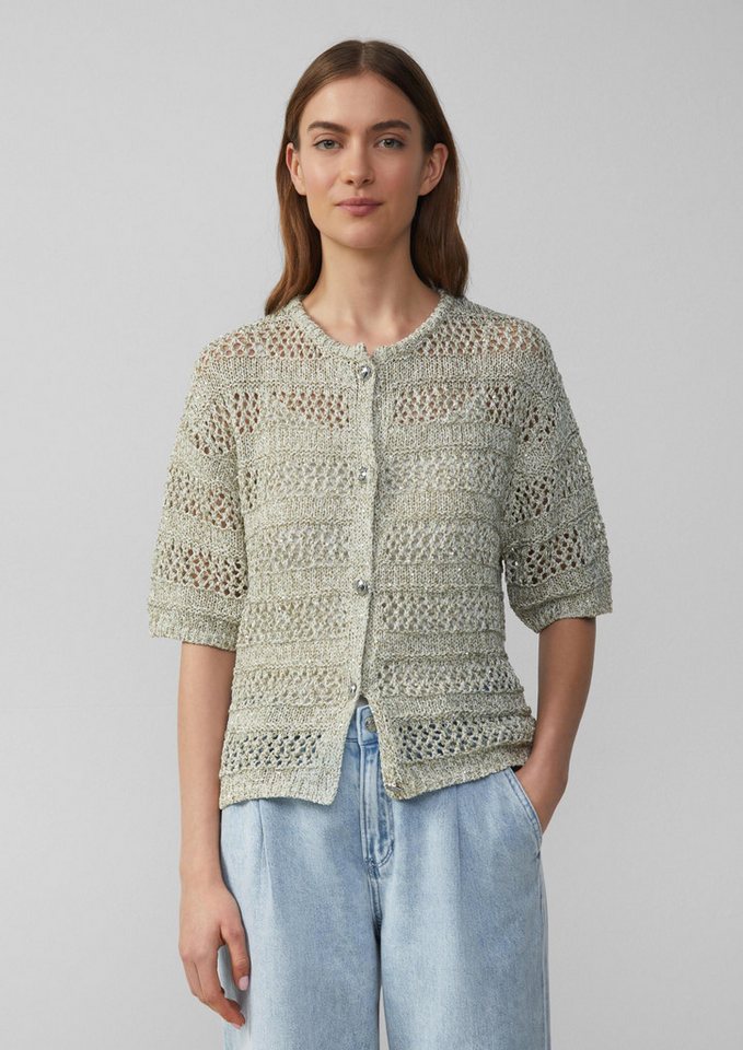 s.Oliver Cardigan Strickjacke Ajour-Strickjacke mit Glitzereffekt von s.Oliver