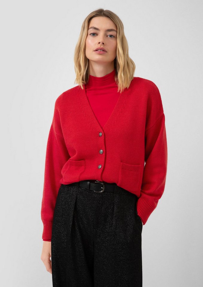 s.Oliver Cardigan Strickjacke Cardigan aus Wollmix mit Metall-Knöpfen von s.Oliver