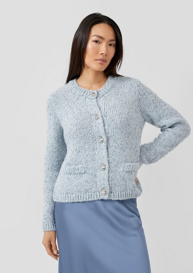 s.Oliver Cardigan Strickjacke Strickjacke aus Alpakamix mit angedeuteten Taschen von s.Oliver