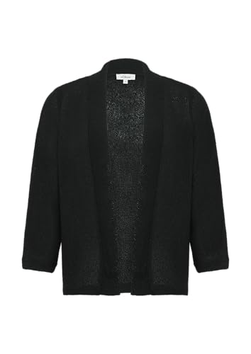 s.Oliver Cardigan aus Bouclégarn mit 3/4-Ärmeln schwarz 40 von s.Oliver