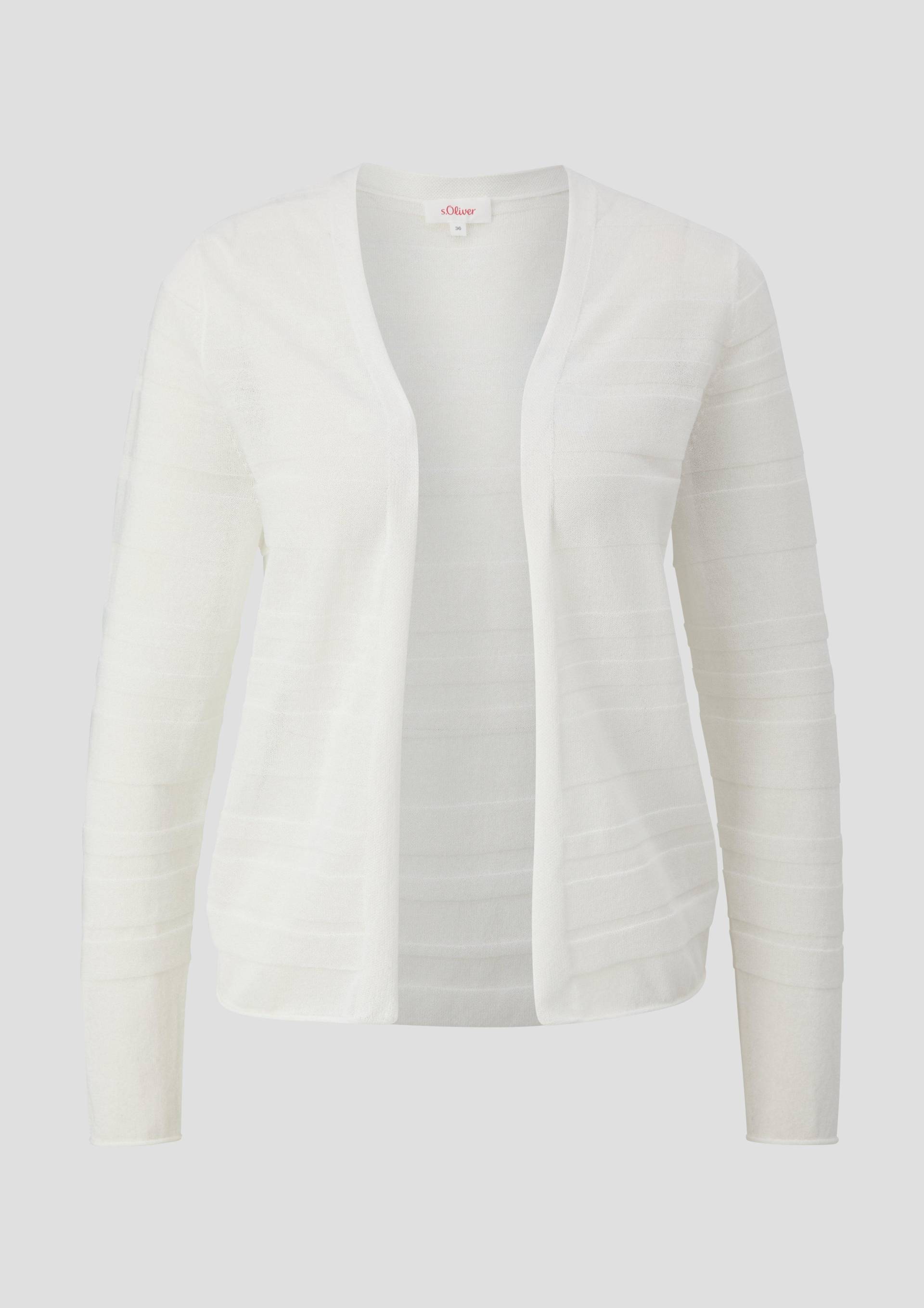 s.Oliver - Cardigan mit Musterstruktur, Damen, creme von s.Oliver