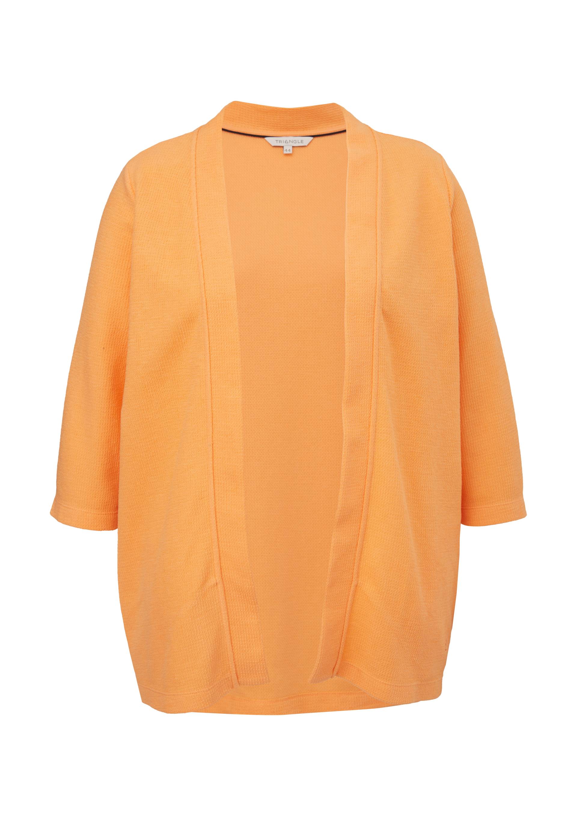 s.Oliver - Cardigan mit Piquéstruktur, Damen, Orange von s.Oliver