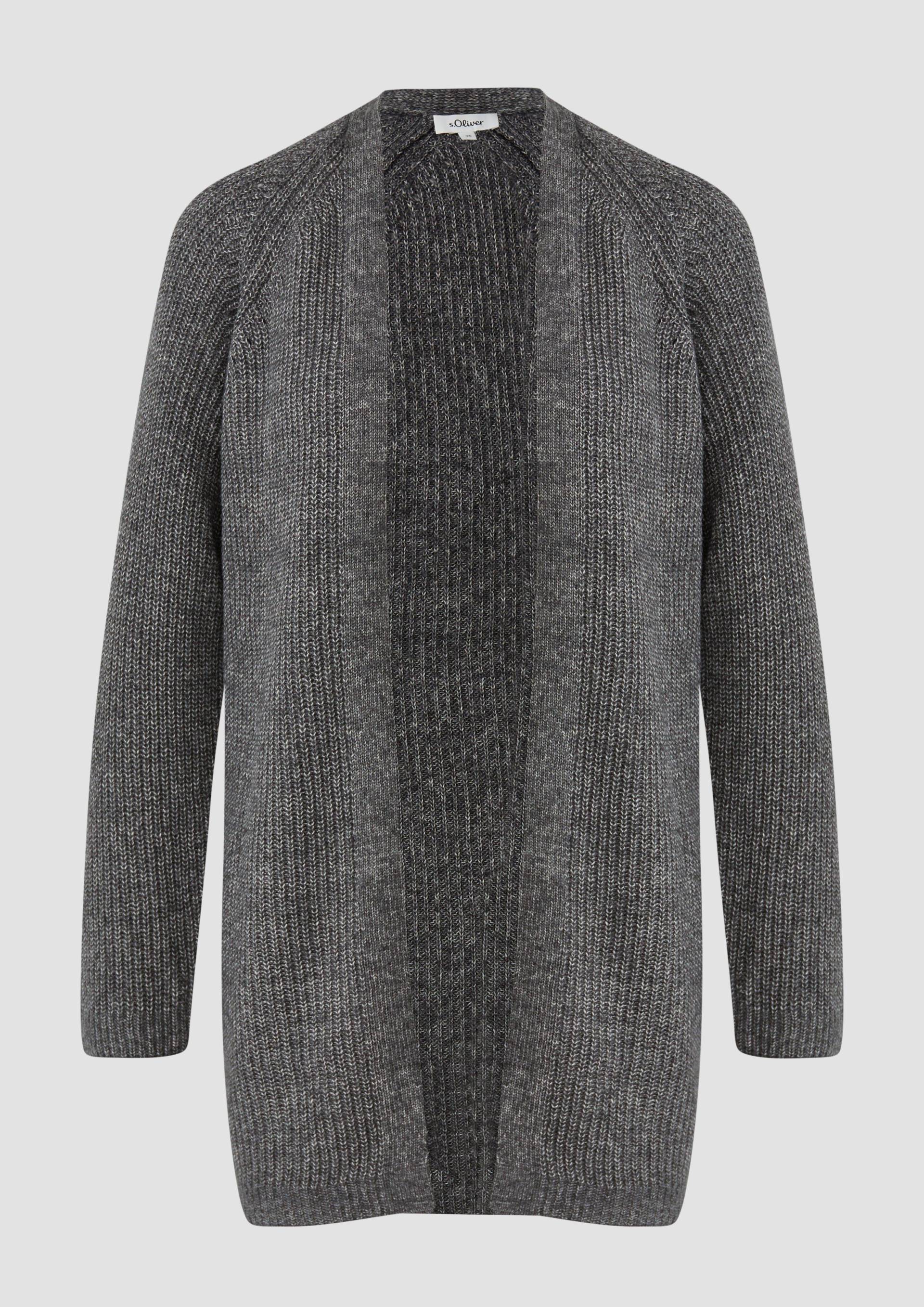 s.Oliver - Strukturierter Cardigan im Relaxed Fit, Damen, grau von s.Oliver