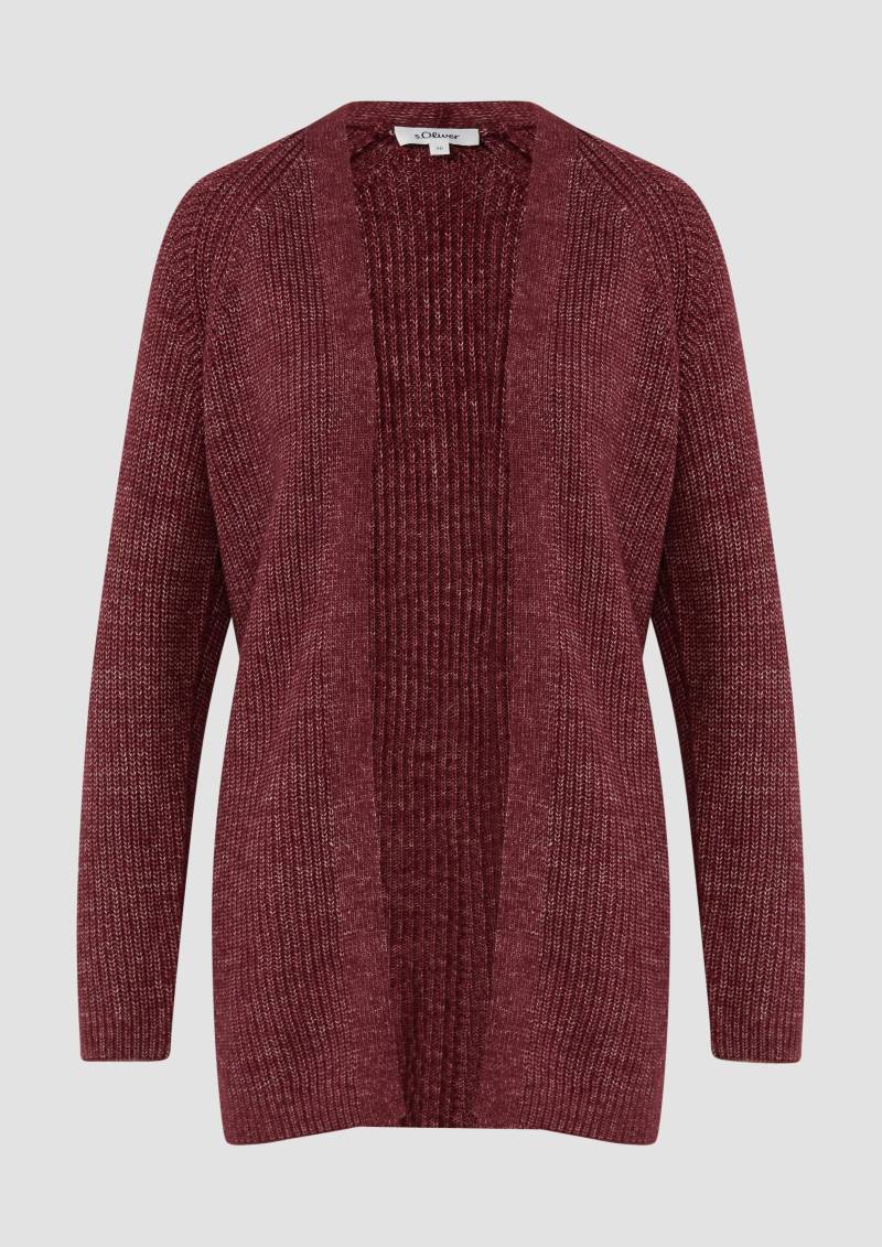 s.Oliver - Strukturierter Cardigan im Relaxed Fit, Damen, rot von s.Oliver