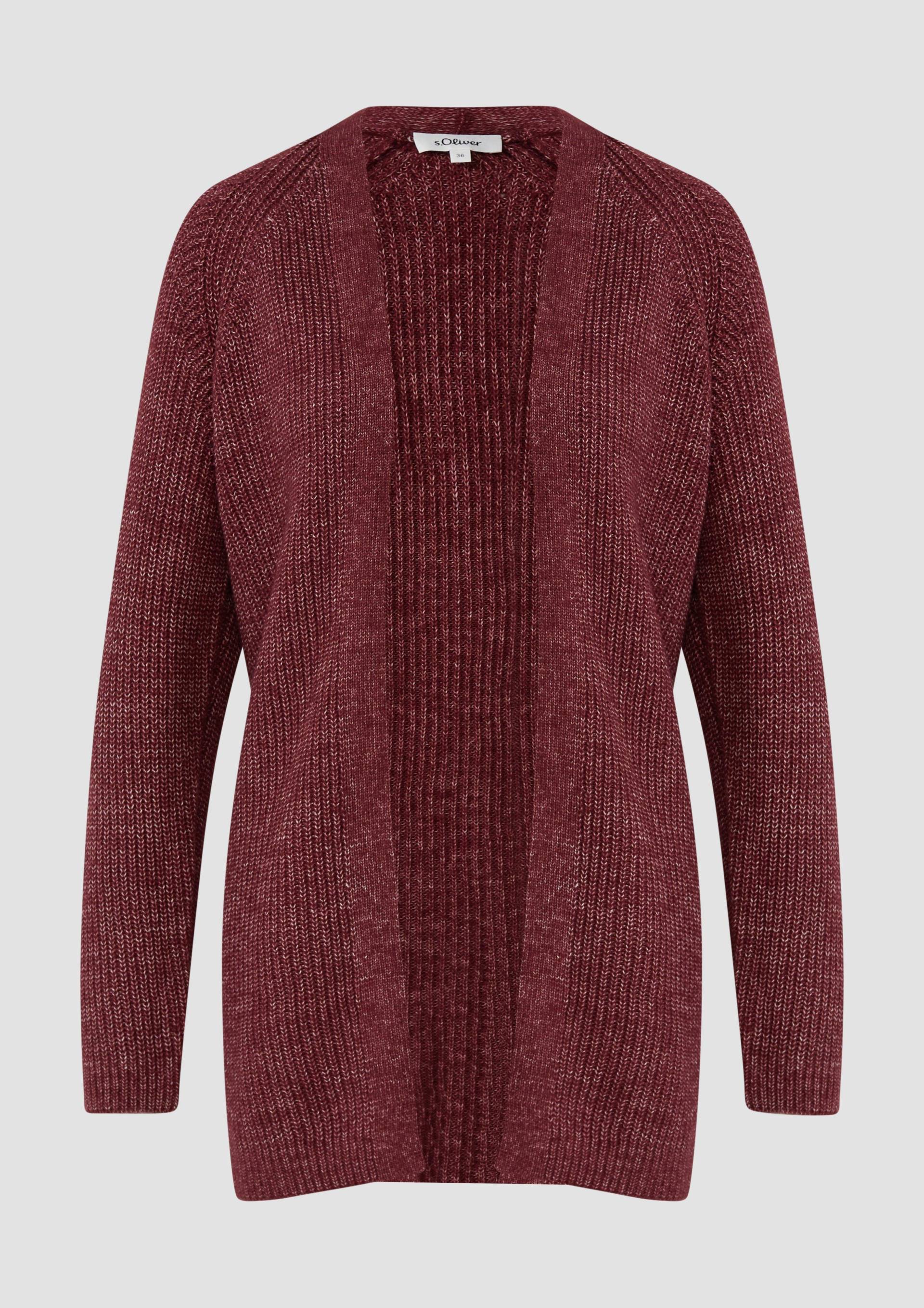 s.Oliver - Strukturierter Cardigan im Relaxed Fit, Damen, rot von s.Oliver