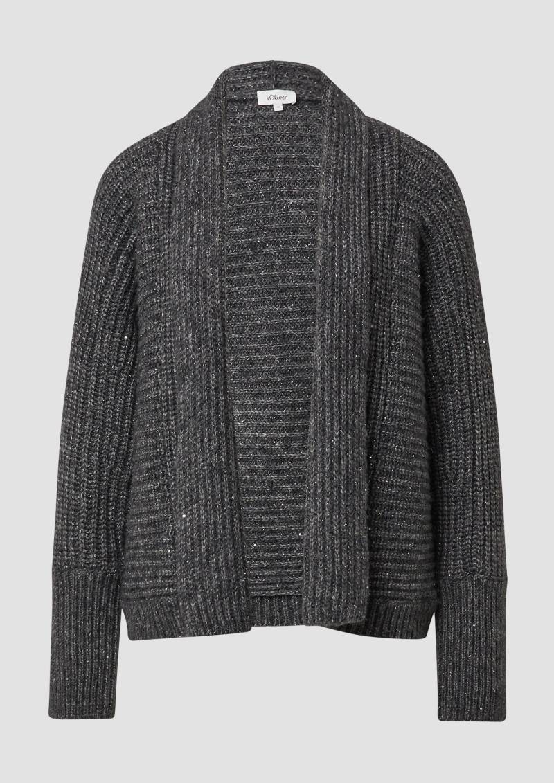 s.Oliver - Cardigan mit Schalkragen und Fledermausärmeln, Damen, grau von s.Oliver