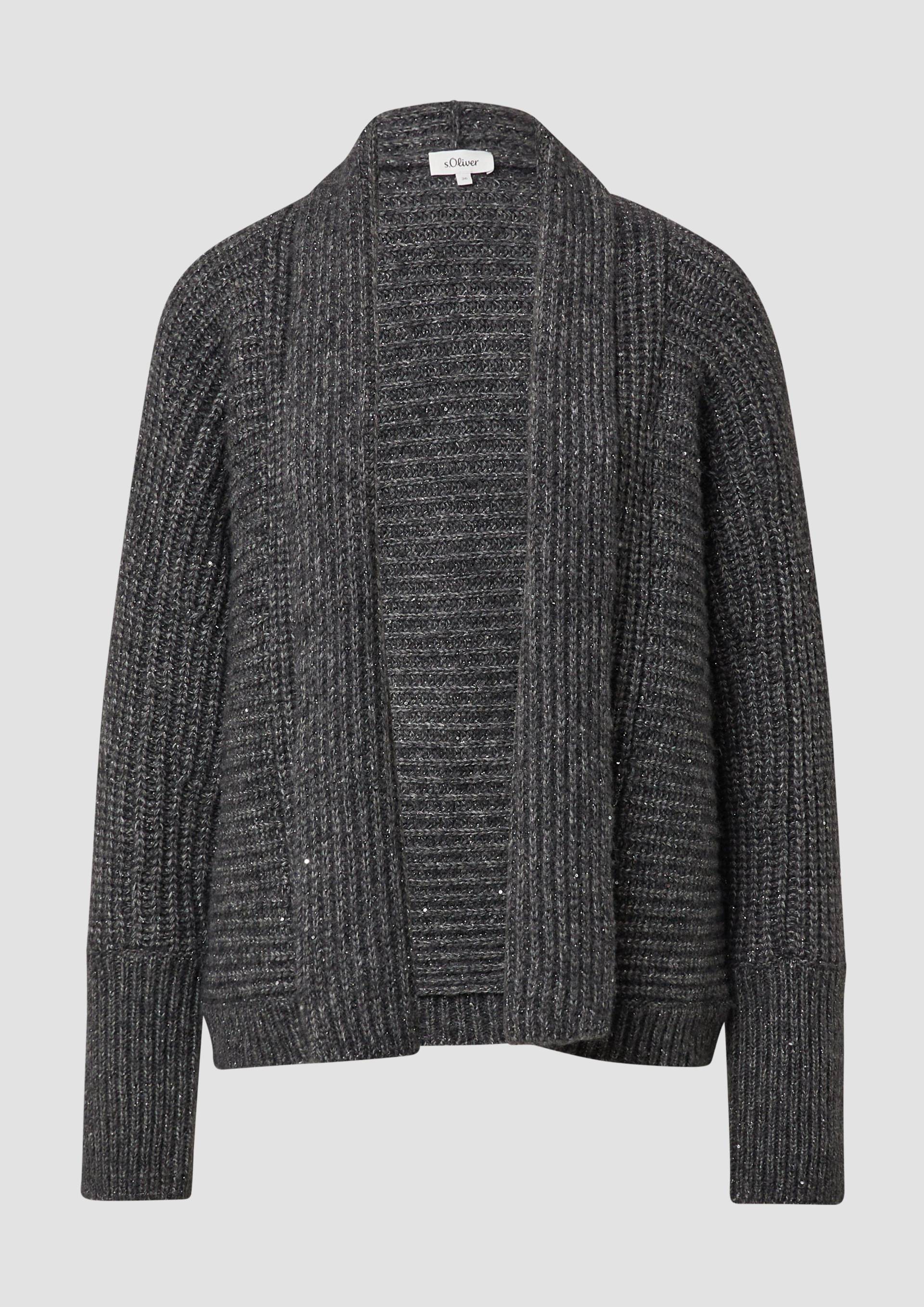 s.Oliver - Cardigan mit Schalkragen und Fledermausärmeln, Damen, grau von s.Oliver
