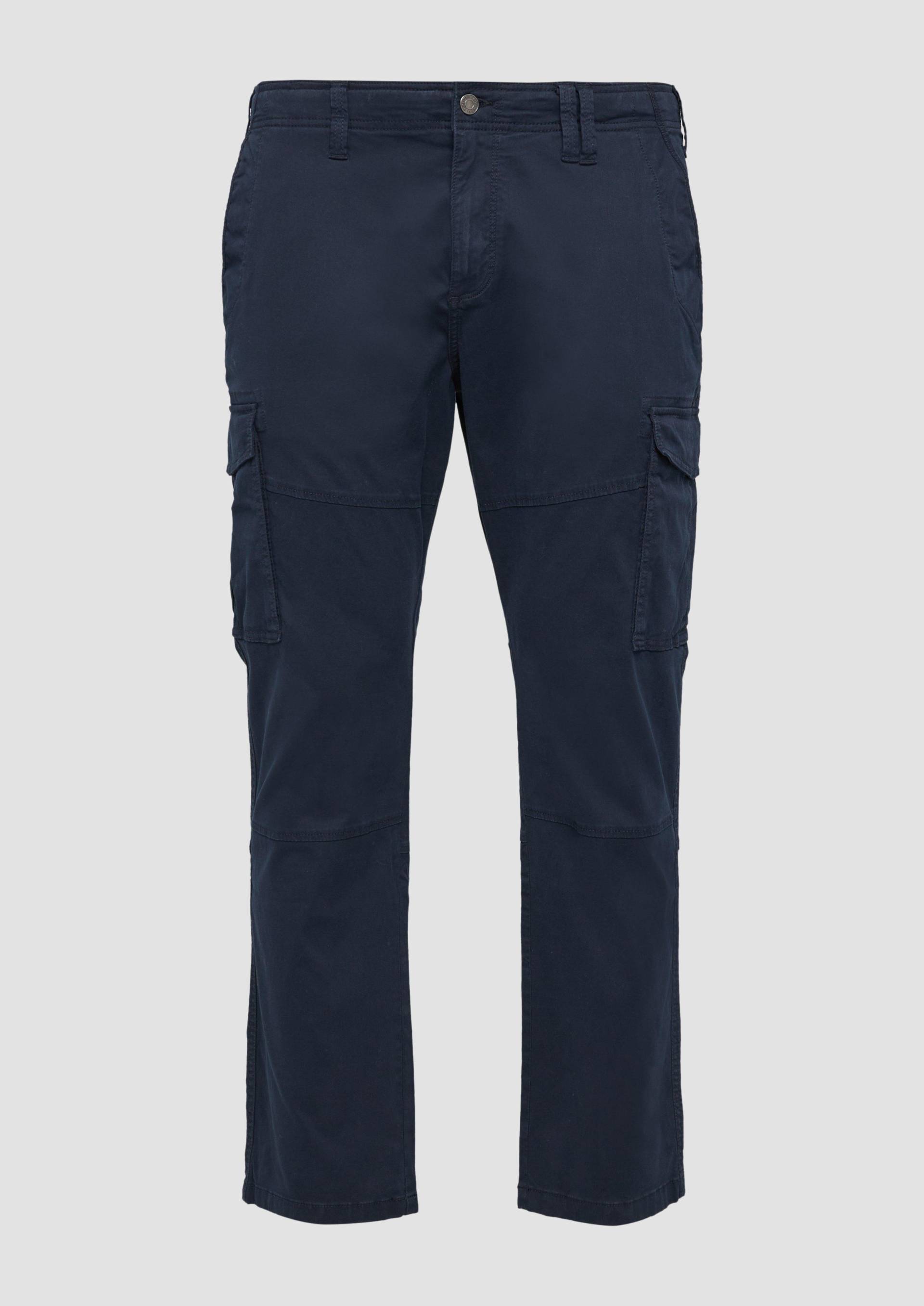 s.Oliver - Cargohose aus Baumwollstretch im Relaxed Fit, Herren, blau von s.Oliver
