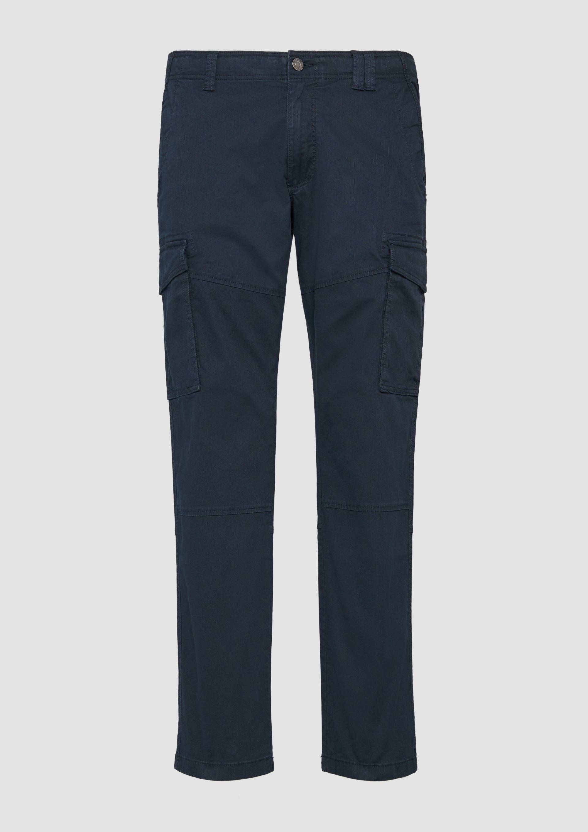 s.Oliver - Cargohose aus Baumwollstretch im Regular Fit, Herren, blau von s.Oliver