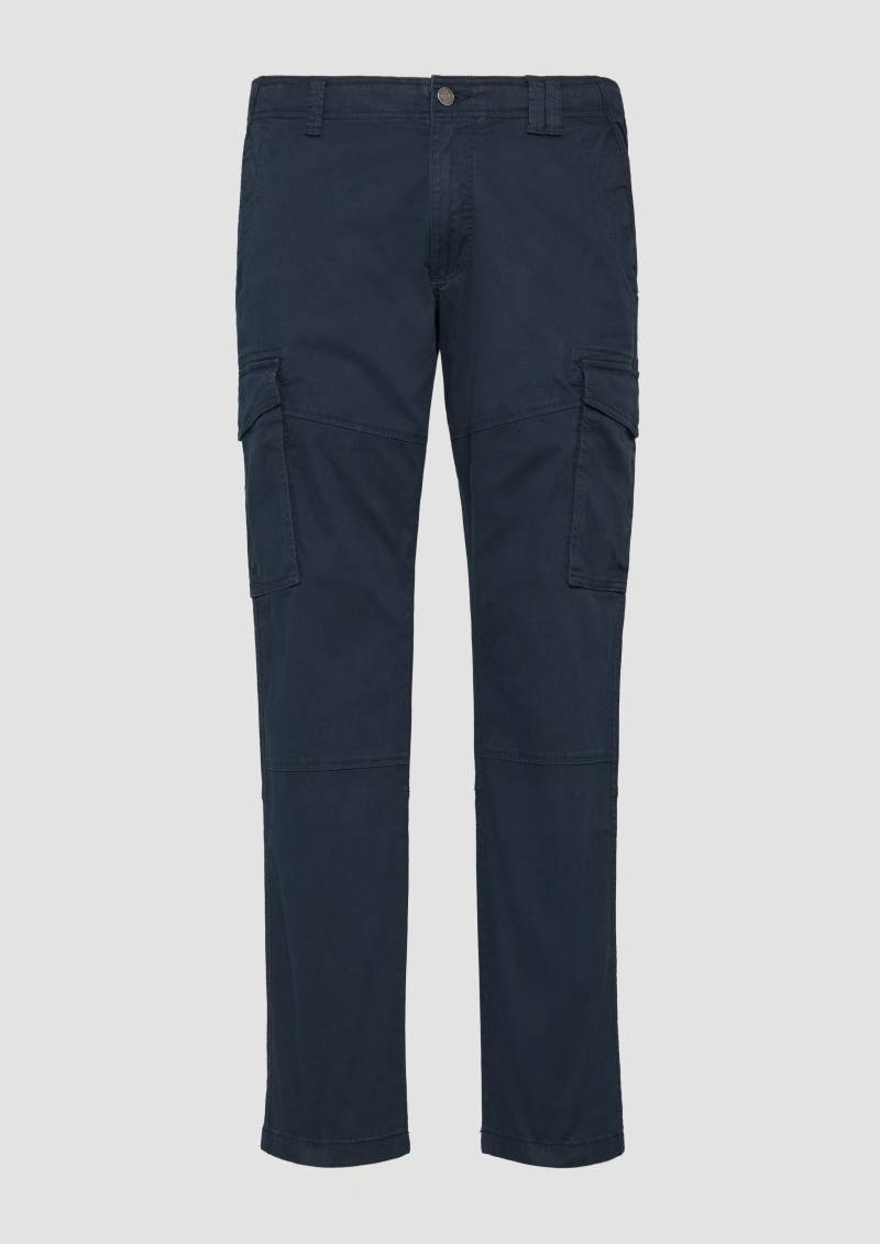 s.Oliver - Cargohose aus Baumwollstretch im Regular Fit, Herren, blau von s.Oliver