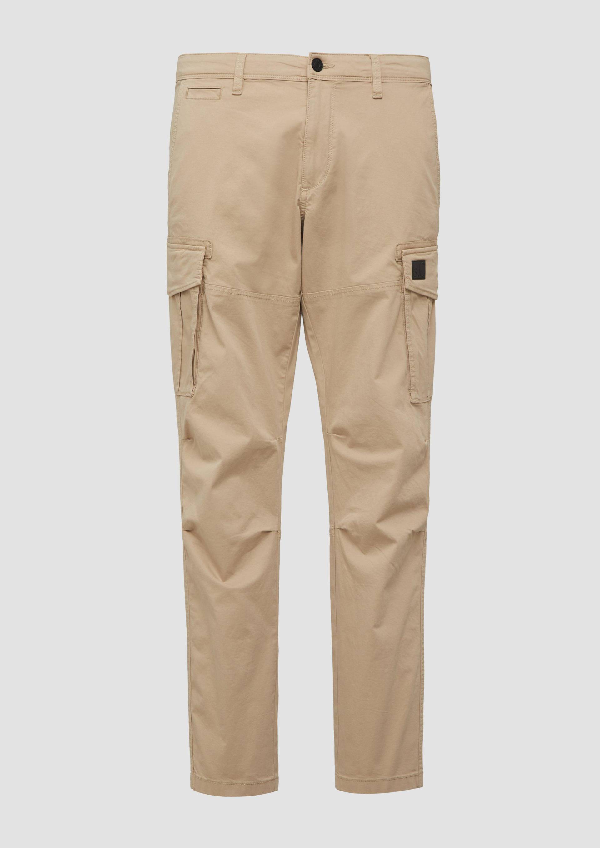 s.Oliver - Cargohose mit Garment Dye und Straight Leg, Herren, Beige von s.Oliver