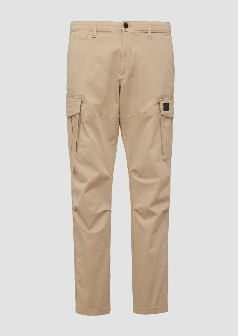 s.Oliver - Cargohose mit Garment Dye und Straight Leg, Herren, Beige von s.Oliver