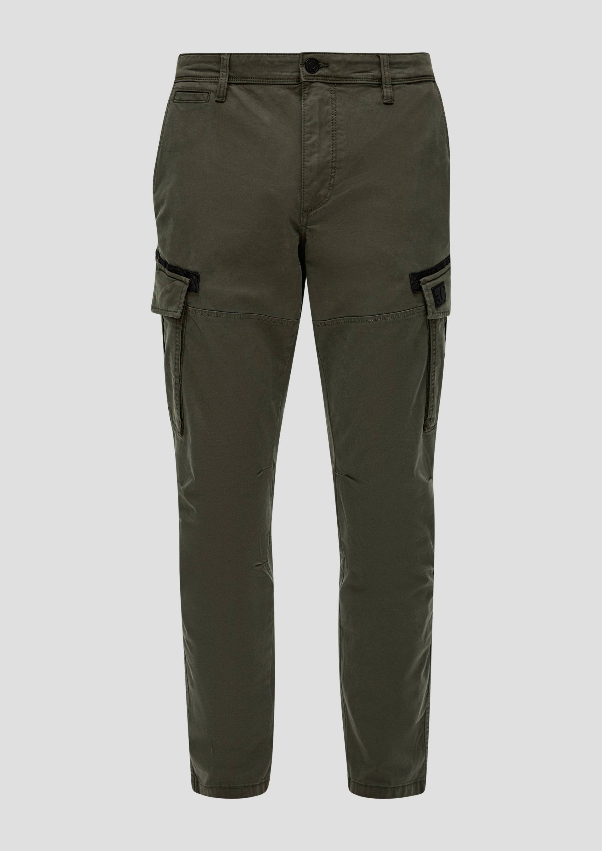 s.Oliver - Cargohose mit Garment Dye und Straight Leg, Herren, Grün von s.Oliver