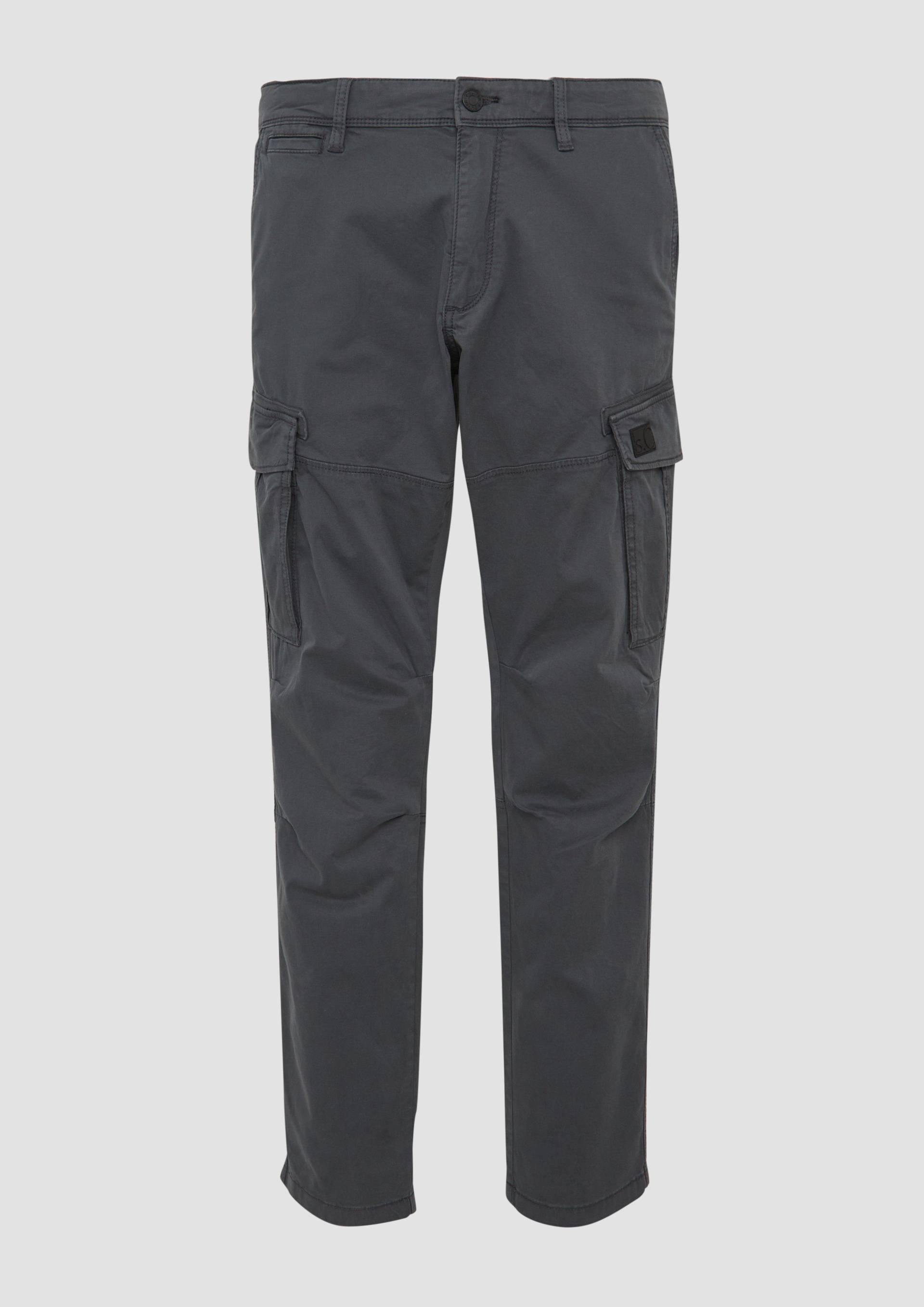 s.Oliver - Cargohose mit Garment Dye und Straight Leg, Herren, grau von s.Oliver