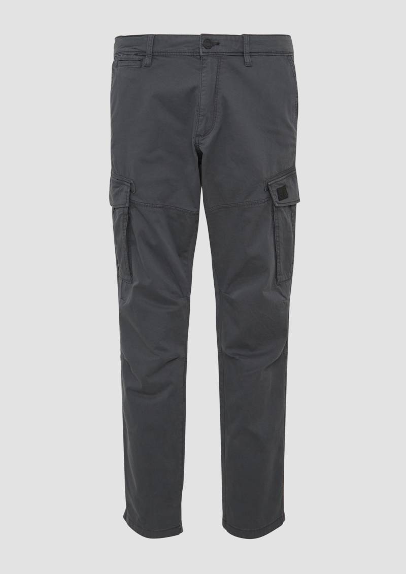 s.Oliver - Cargohose mit Garment Dye und Straight Leg, Herren, grau von s.Oliver
