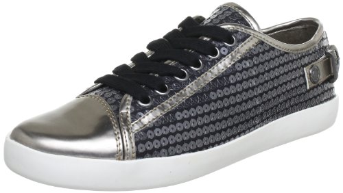 s.Oliver Casual 5-5-23602-30, Damen Sneaker, Schwarz (Silver/Black 50), EU 37 von s.Oliver