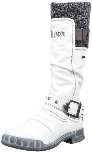 s.Oliver Casual 5-5-46417-29, Mädchen Stiefel, Weiss (Offwhite 109), EU 34 von s.Oliver