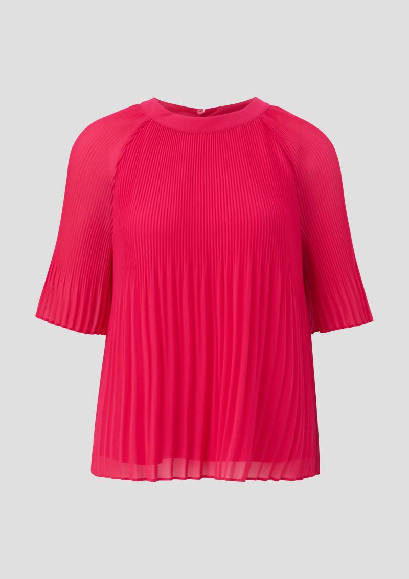 s.Oliver - Chiffonbluse mit Raffung, Damen, Rosa von s.Oliver