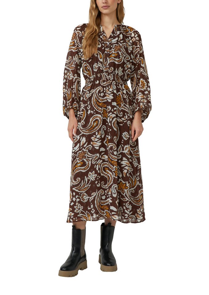 s.Oliver Chiffonkleid mit Effektgarn im Relaxed Fit von s.Oliver