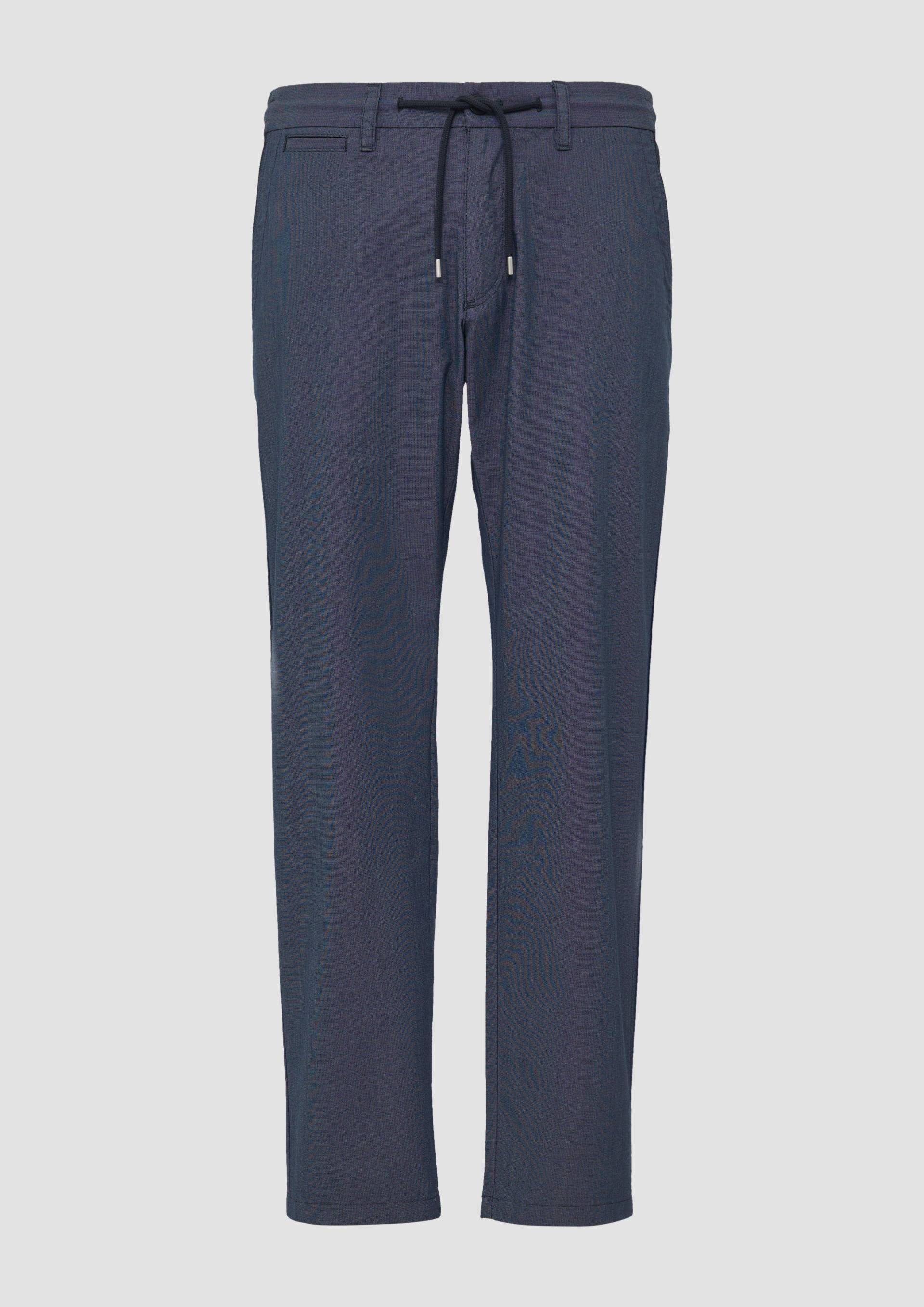 s.Oliver - Phoenix: Strukturierte Chino mit Elastikbund, Herren, blau von s.Oliver